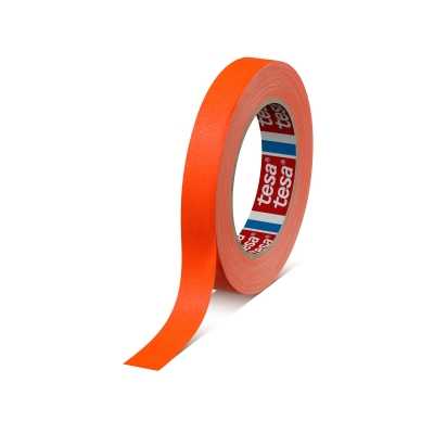 Neon Orange Tape - tesa® 4671 High-Visibility Cloth Tape 25mm x 25 metres