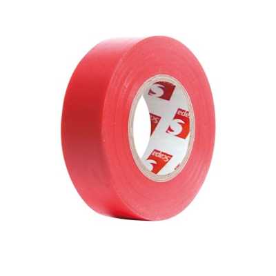 Scapa 2702 PVC Premium Electrical Insulation Tape 19mm x 33m - Colour: Red - Motorsport Tape - Sparky - Toolbox Tape