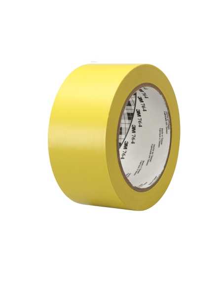 3M™ 764 General Purpose Vinyl Lane Marking Tape 50mm x 33 metres - Colour: Yellow - Pit garage - workshop tape