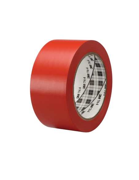 3M™ 764 General Purpose Vinyl Lane Marking Tape 50mm x 33 metres - Colour: Red - Pit garage - workshop tape