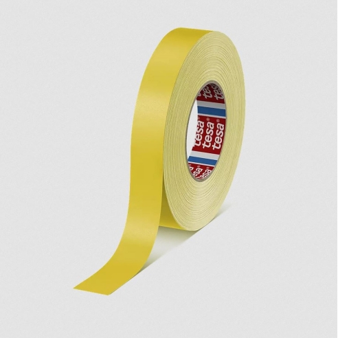 tesa® 4671 Heavy Duty Cloth Tape 25mm x 50m - Yellow - Gaffer Tape - Duct Tape - Camera Tape