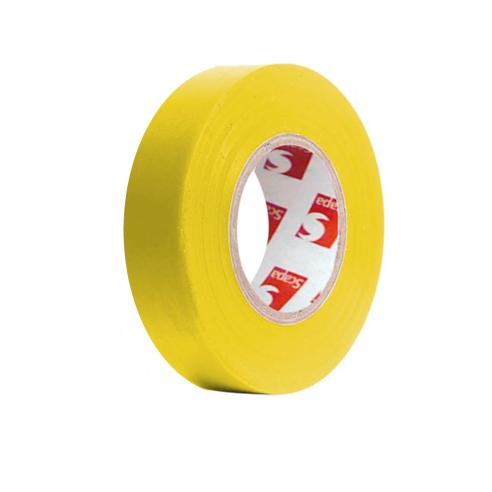 Scapa 2702 PVC Premium Electrical Insulation Tape 25mm x 33m - Colour: Yellow - Motorsport Tape - Sparky - Toolbox Tape