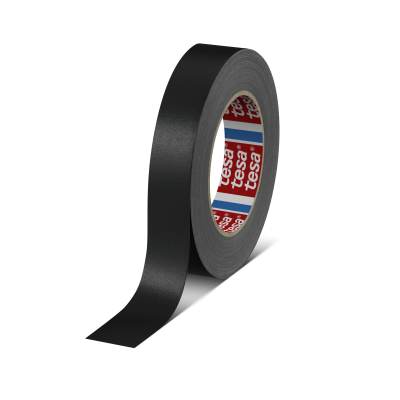 tesa® 4651 Premium Cloth Tape 25mm x 25m - Colour: Black - Duct Tape - Camera Tape - Tank Tape - Waterproof Tape - Motorsport