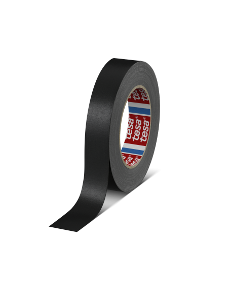 Tesa 4651 Premium Cloth Tape 25mm x 25m - Colour: Black - Duct Tape - Camera Tape - Tank Tape - Waterproof Tape - Motorsport