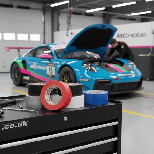 Scapa 3101 50mm x 50m Waterproof Cloth Tape - Red