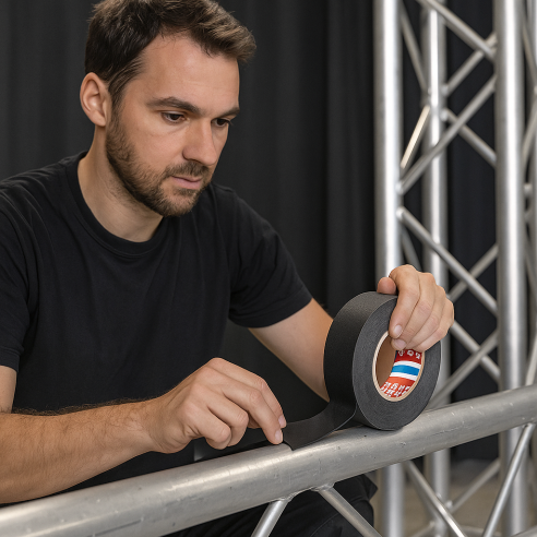 Tesa 4671 Gaffer Tape | 25mm | Heavy Duty Black Cloth Tape- Gaffer Tape - Duct Tape - Camera Tape