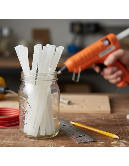 3M 3792 LMQ Hot Melt Adhesive Quadrack Clear Glue Sticks - Bag of 6