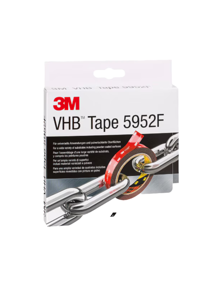 3M 5952F Tape 19mm - VHB Tape high strength bonding - black - 19mm x 3m - short roll