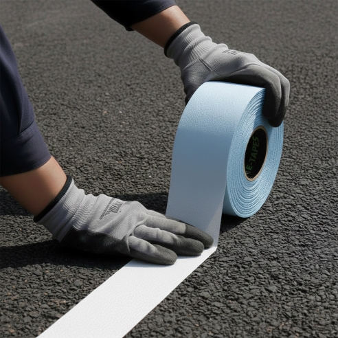 Race Tapes Pit Lane Marking Tape - White Reflective - 50mm x 45m - Road Marking Tape - pit lane marking tape