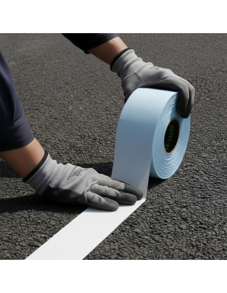 Race Tapes Pit Lane Marking Tape - White Reflective - 50mm x 45m - Road Marking Tape - pit lane marking tape